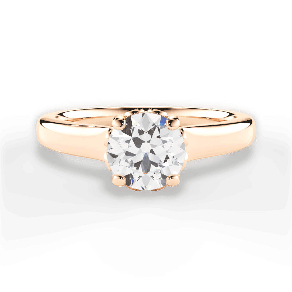 14kt Rose Gold/18kt Rose Gold/round/top