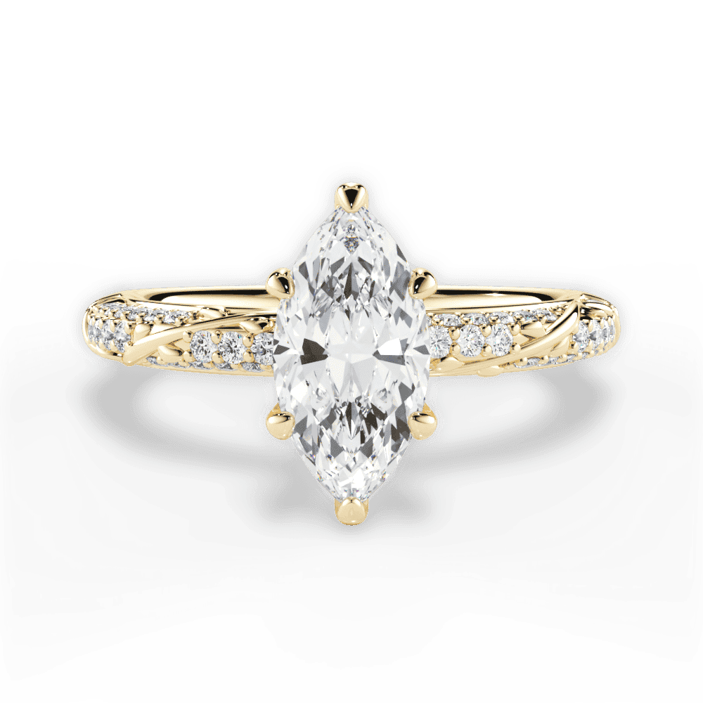 14kt Yellow Gold/18kt Yellow Gold/marquise/top