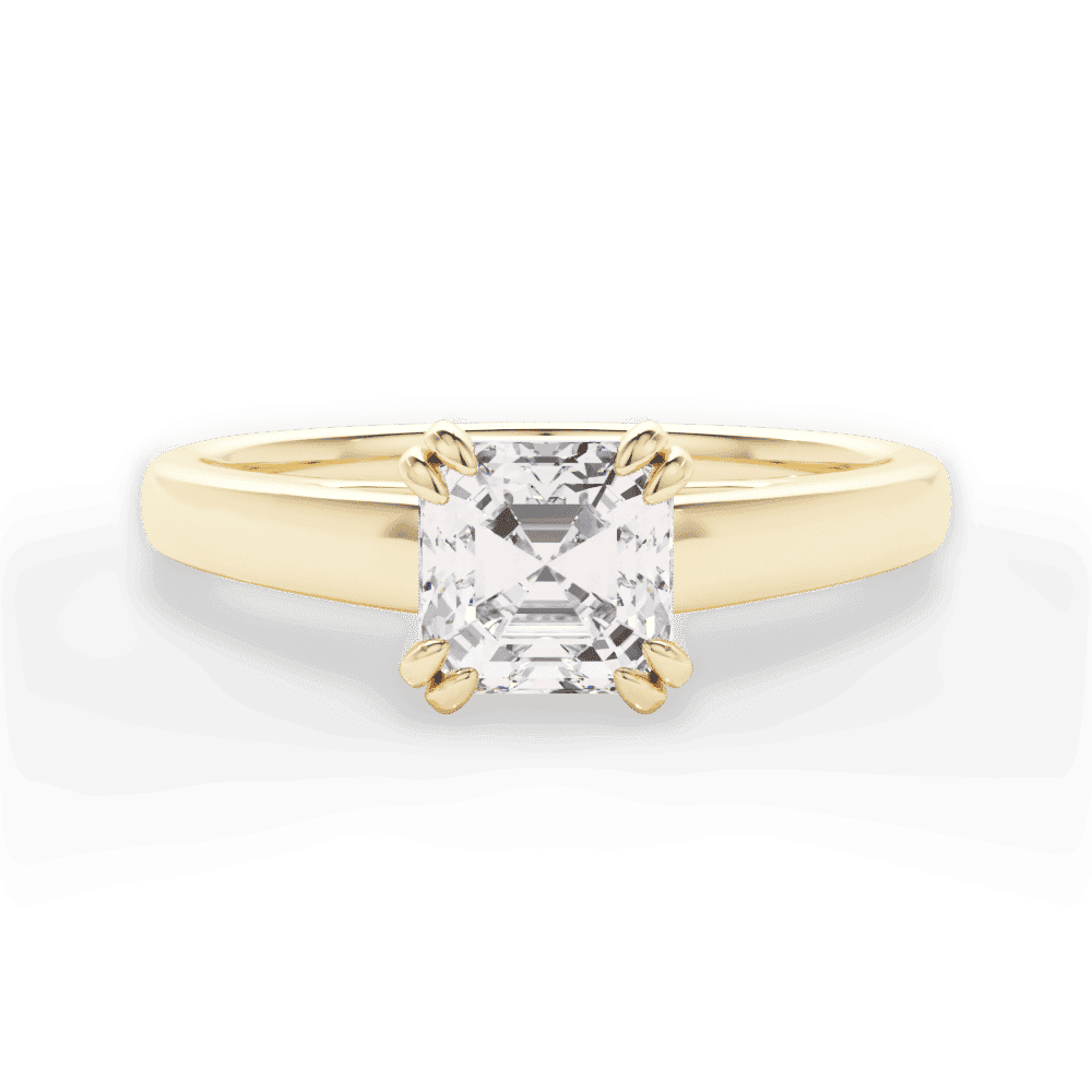 14kt Yellow Gold/18kt Yellow Gold/asscher/top