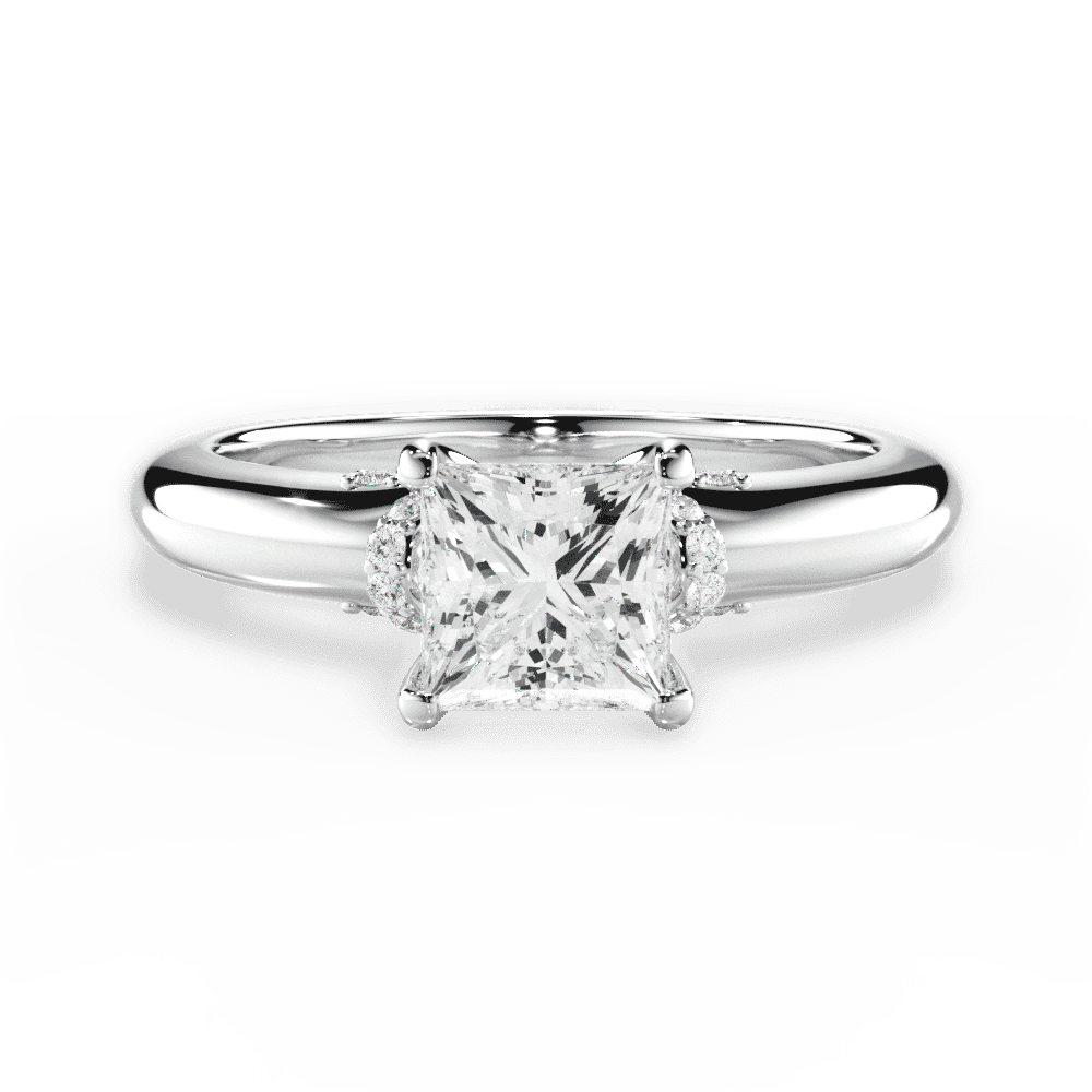 14kt White Gold/18kt White Gold/Platinum/princess/top