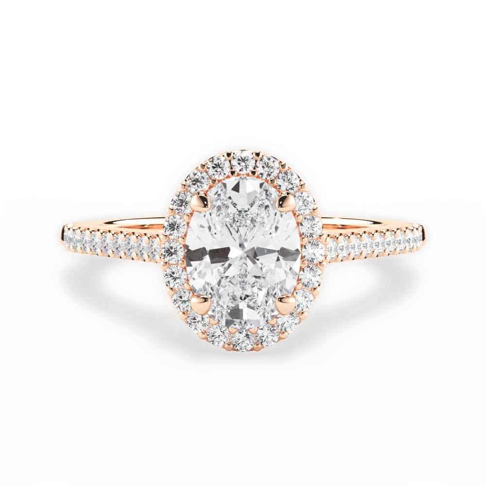 14kt Rose Gold/18kt Rose Gold/oval/top