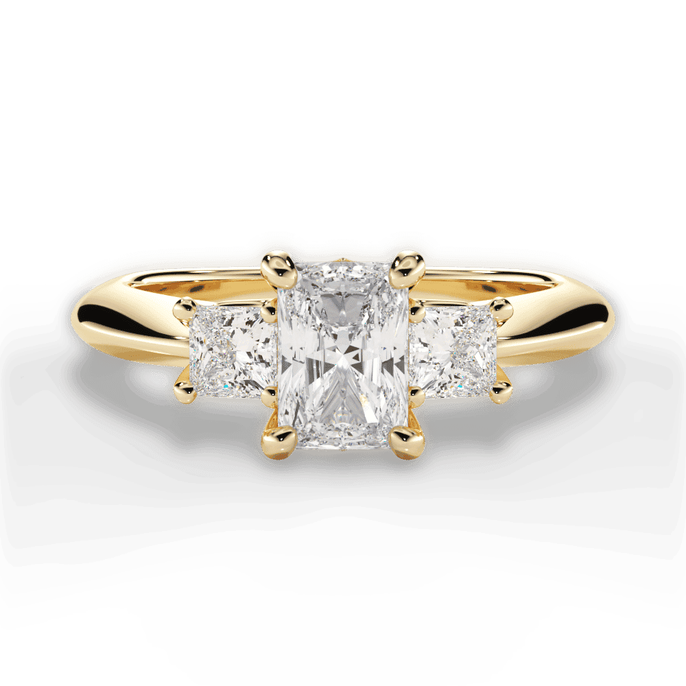 14kt Yellow Gold/18kt Yellow Gold/radiant/top