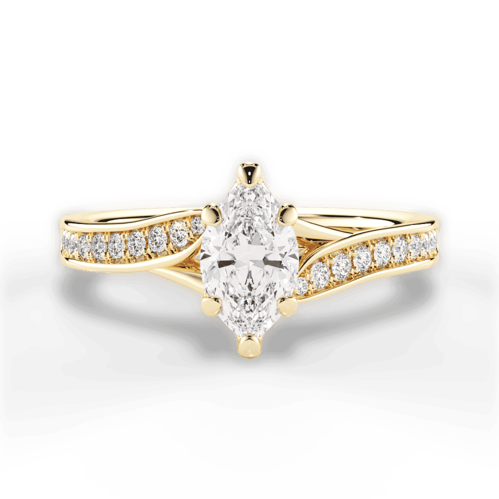 14kt Yellow Gold/18kt Yellow Gold/marquise/top