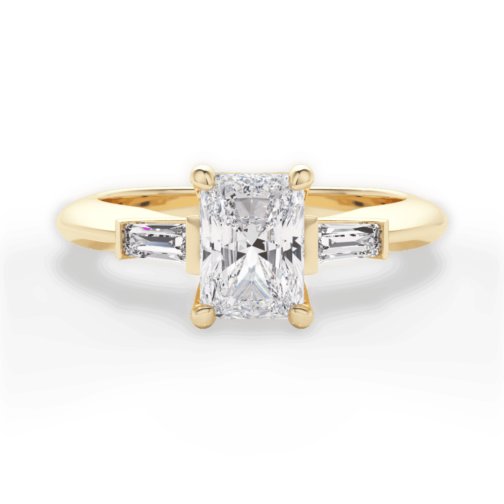 14kt Yellow Gold/18kt Yellow Gold/radiant/top