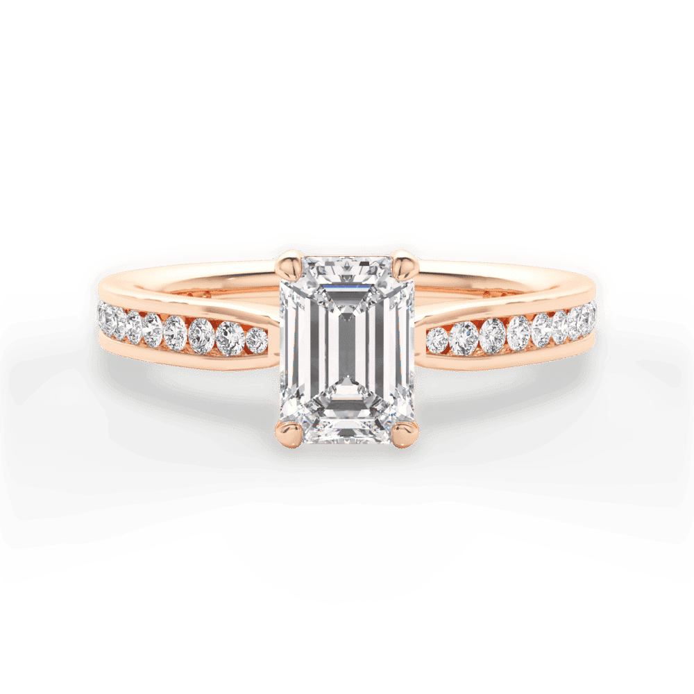 14kt Rose Gold/18kt Rose Gold/emerald/top