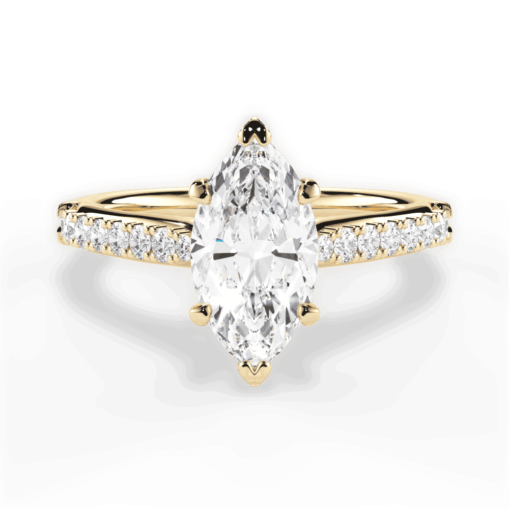 14kt Yellow Gold/18kt Yellow Gold/marquise/top