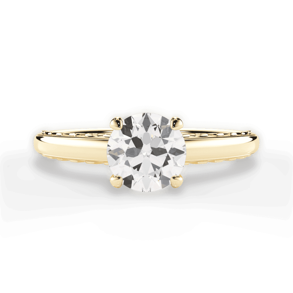 14kt Yellow Gold/18kt Yellow Gold/round/top