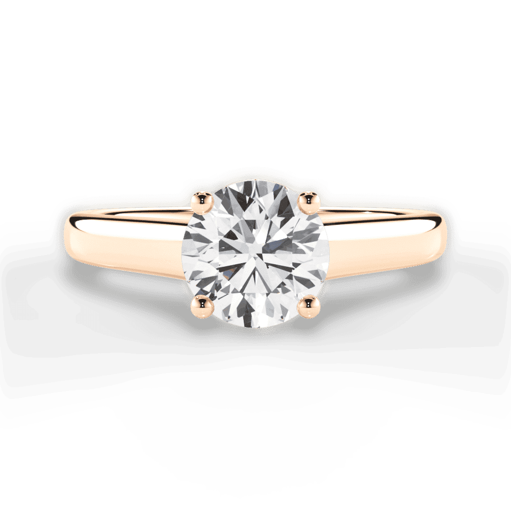 14kt Rose Gold/18kt Rose Gold/round/top