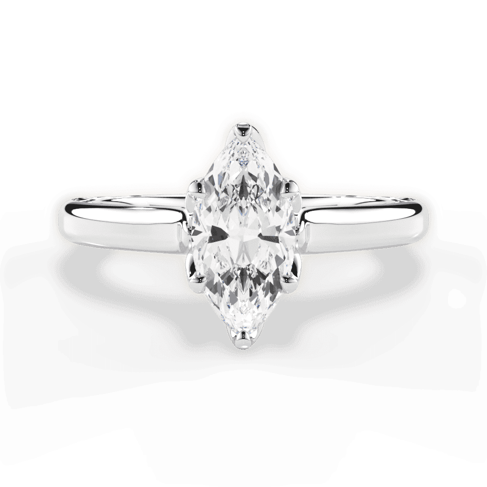 14kt White Gold/18kt White Gold/Platinum/marquise/top