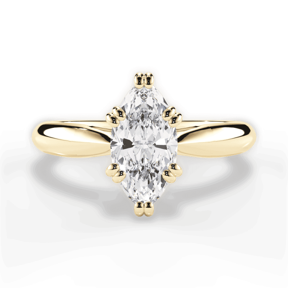 14kt Yellow Gold/18kt Yellow Gold/marquise/top