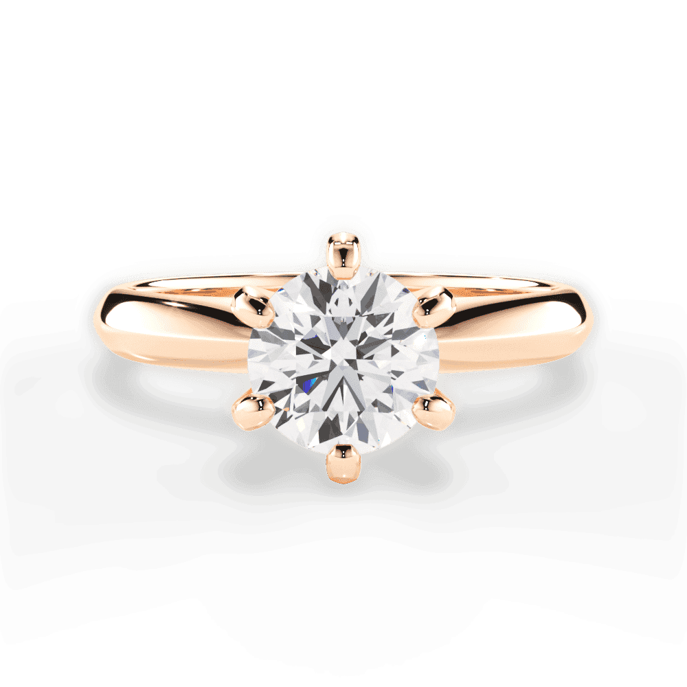 14kt Rose Gold/18kt Rose Gold/round/top