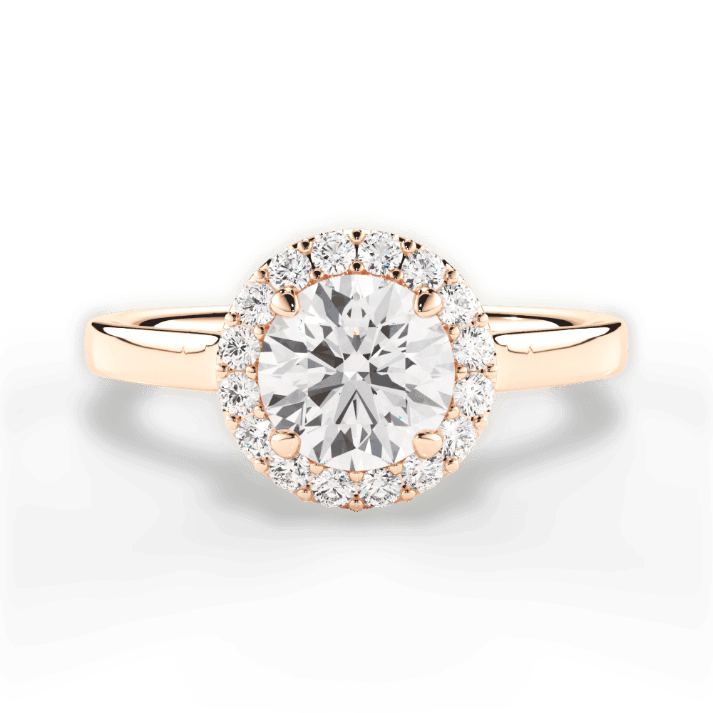 14kt Rose Gold/18kt Rose Gold/round/top