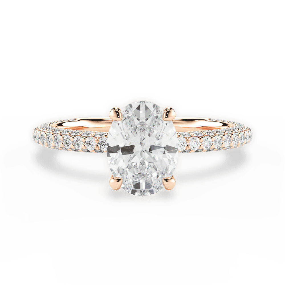 14kt Rose Gold/18kt Rose Gold/oval/top