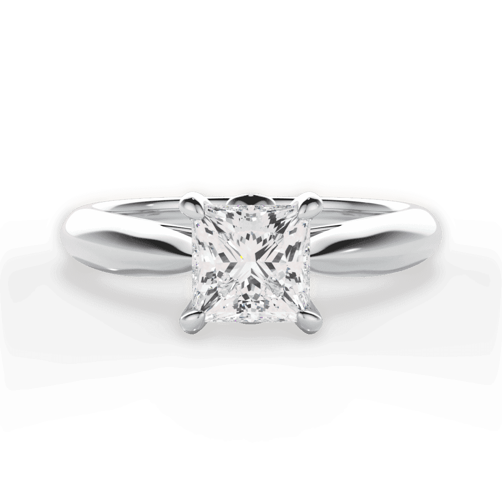 14kt White Gold/18kt White Gold/Platinum/princess/top