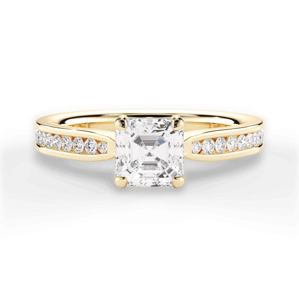 14kt Yellow Gold/18kt Yellow Gold/asscher/top