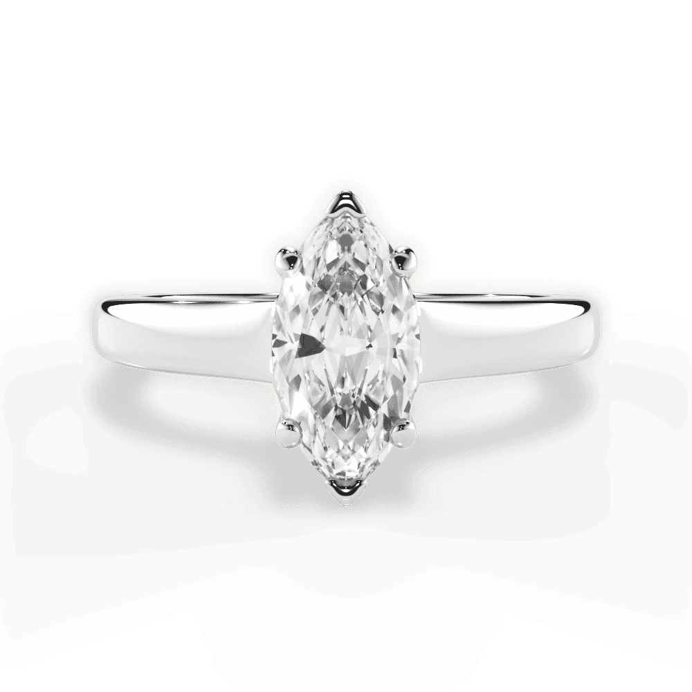 14kt White Gold/18kt White Gold/Platinum/marquise/top