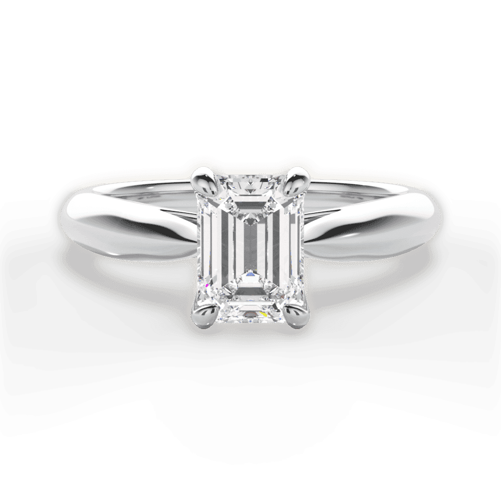 14kt White Gold/18kt White Gold/Platinum/emerald/top
