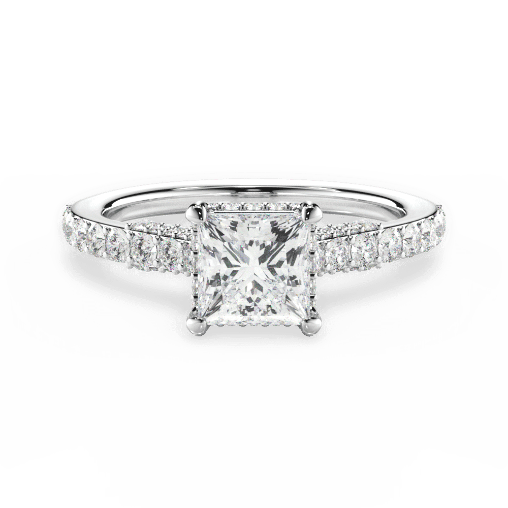 14kt White Gold/18kt White Gold/Platinum/princess/top