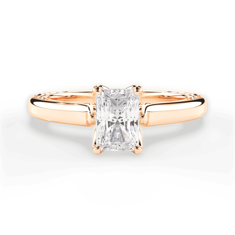 14kt Rose Gold/18kt Rose Gold/radiant/top