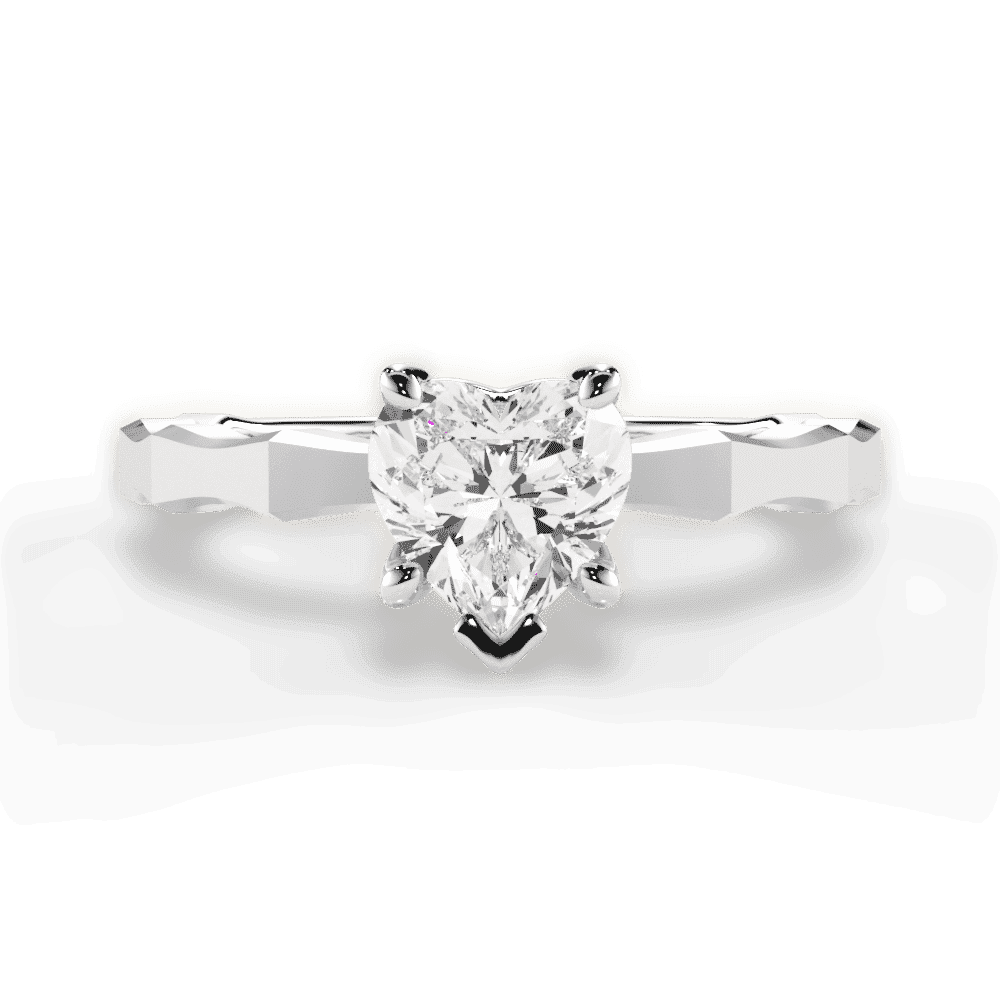 14kt White Gold/18kt White Gold/Platinum/heart/top