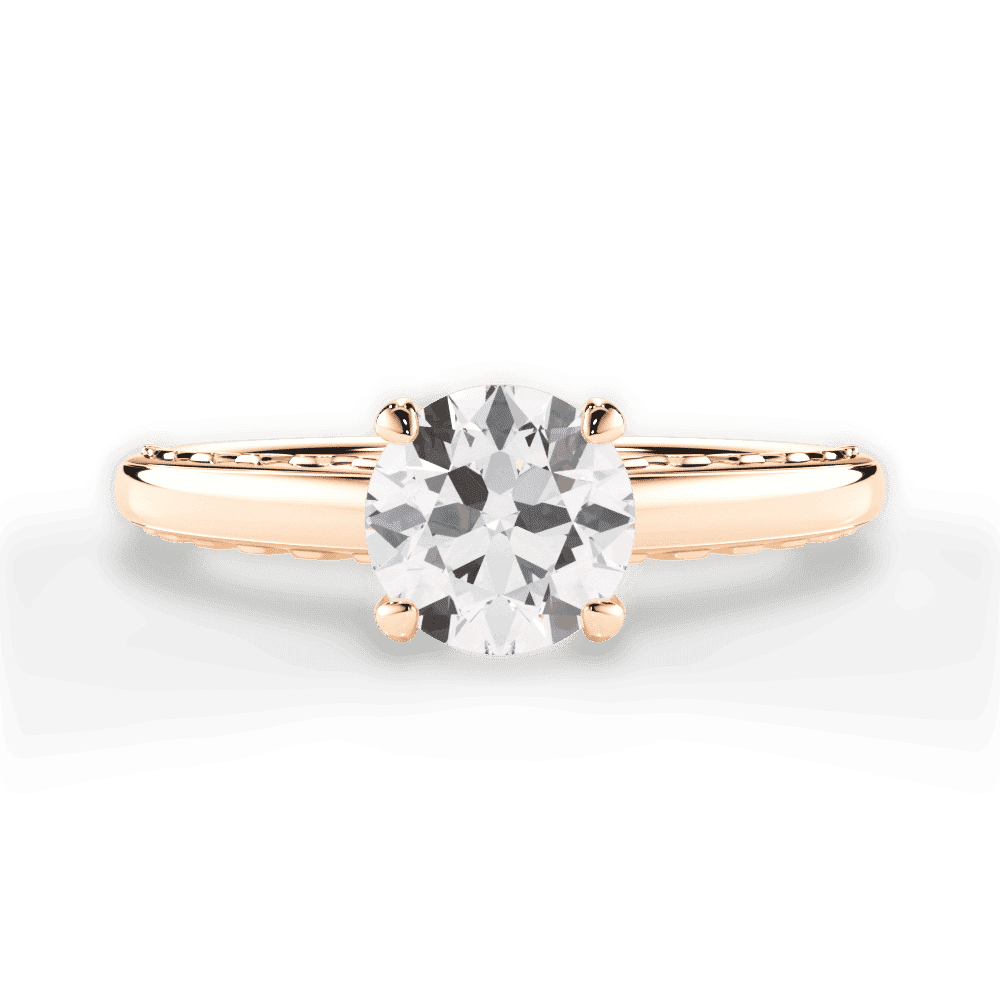 14kt Rose Gold/18kt Rose Gold/round/top