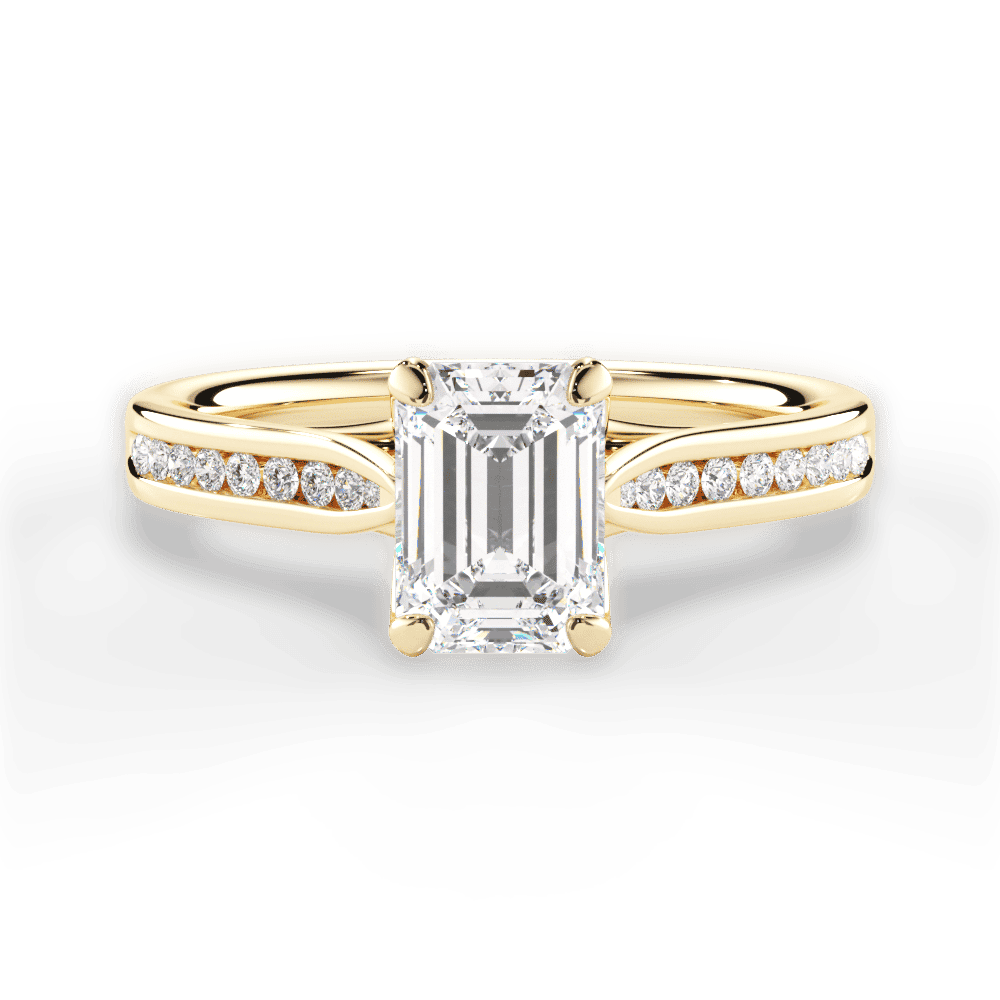 14kt Yellow Gold/18kt Yellow Gold/emerald/top