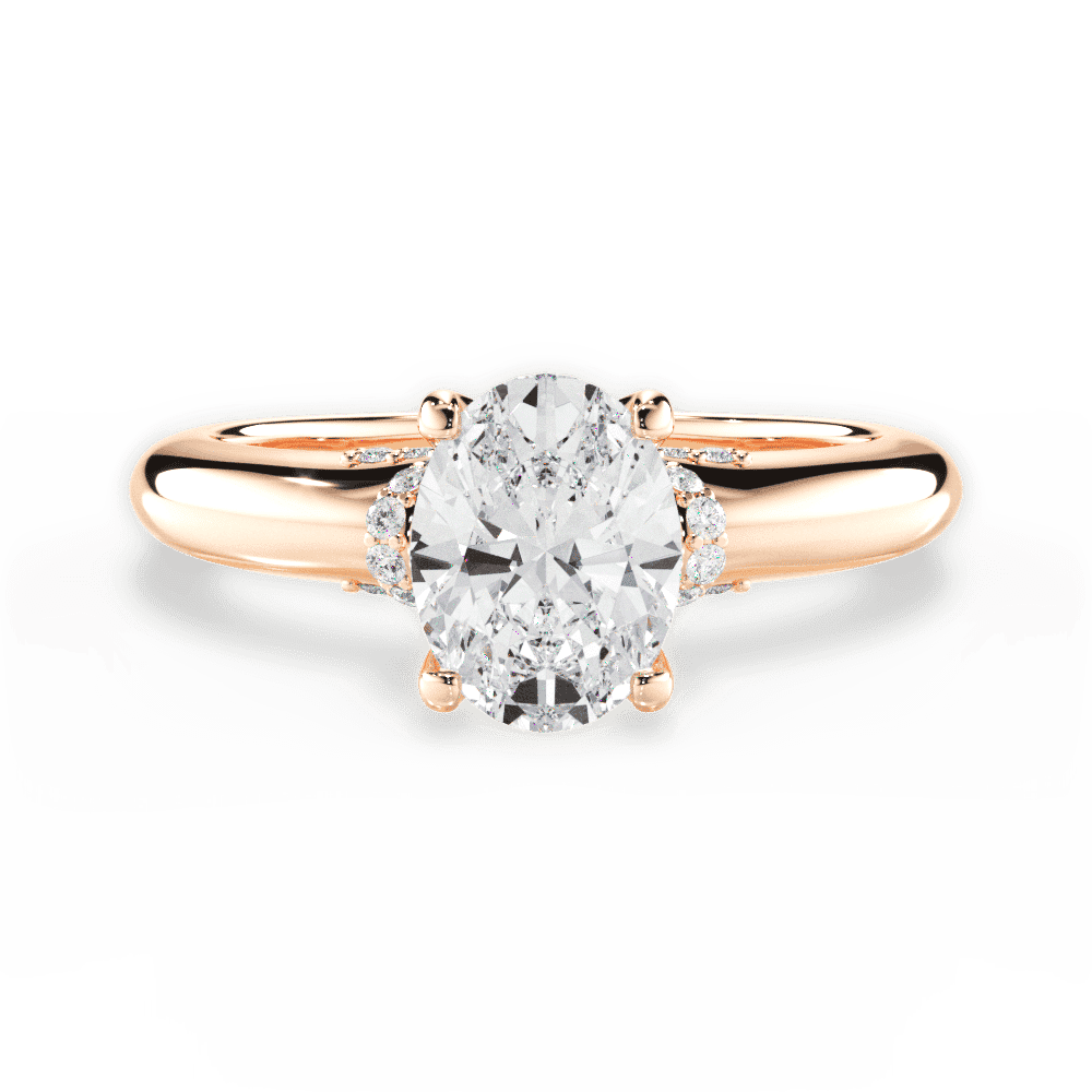 14kt Rose Gold/18kt Rose Gold/oval/top