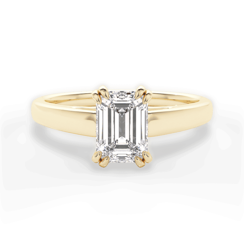 14kt Yellow Gold/18kt Yellow Gold/emerald/top