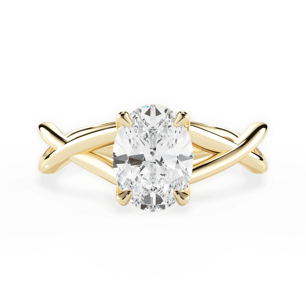 14kt Yellow Gold/18kt Yellow Gold/oval/top