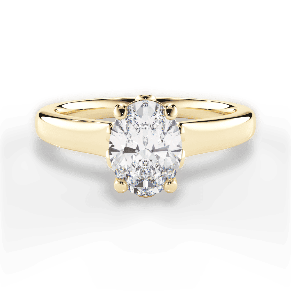 14kt Yellow Gold/18kt Yellow Gold/oval/top