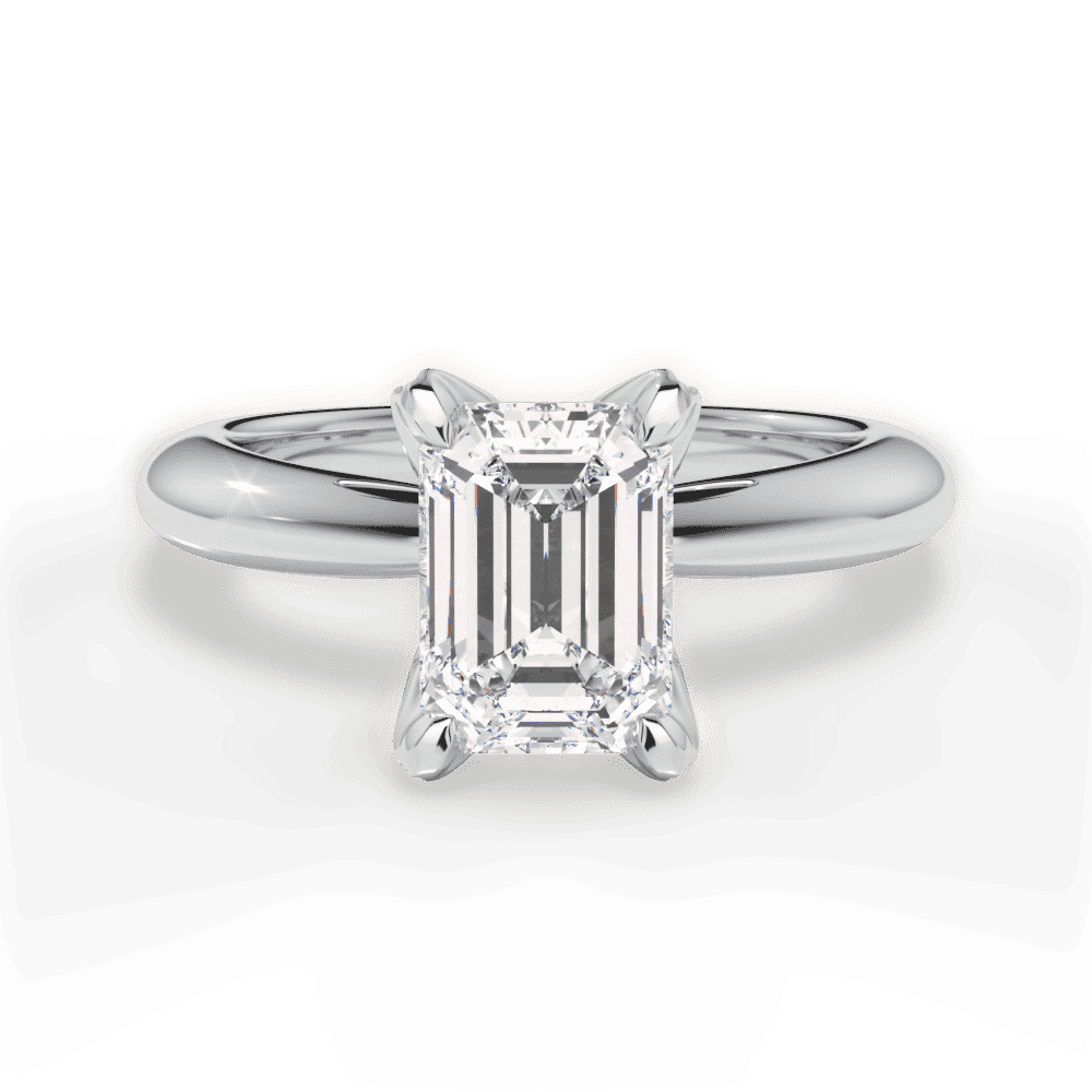 14kt White Gold/18kt White Gold/Platinum/emerald/top