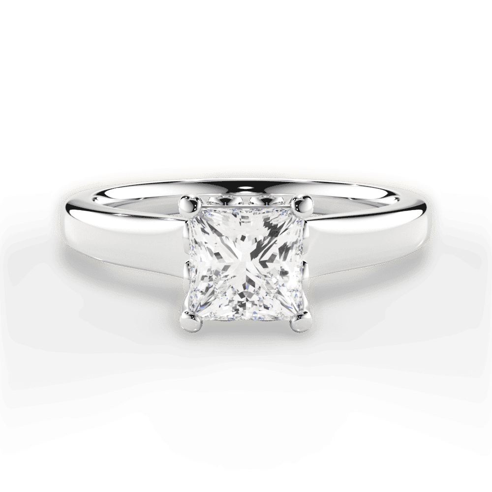 14kt White Gold/18kt White Gold/Platinum/princess/top