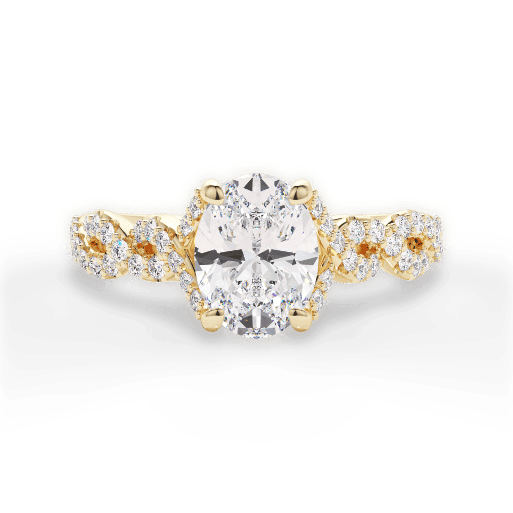 14kt Yellow Gold/18kt Yellow Gold/oval/top