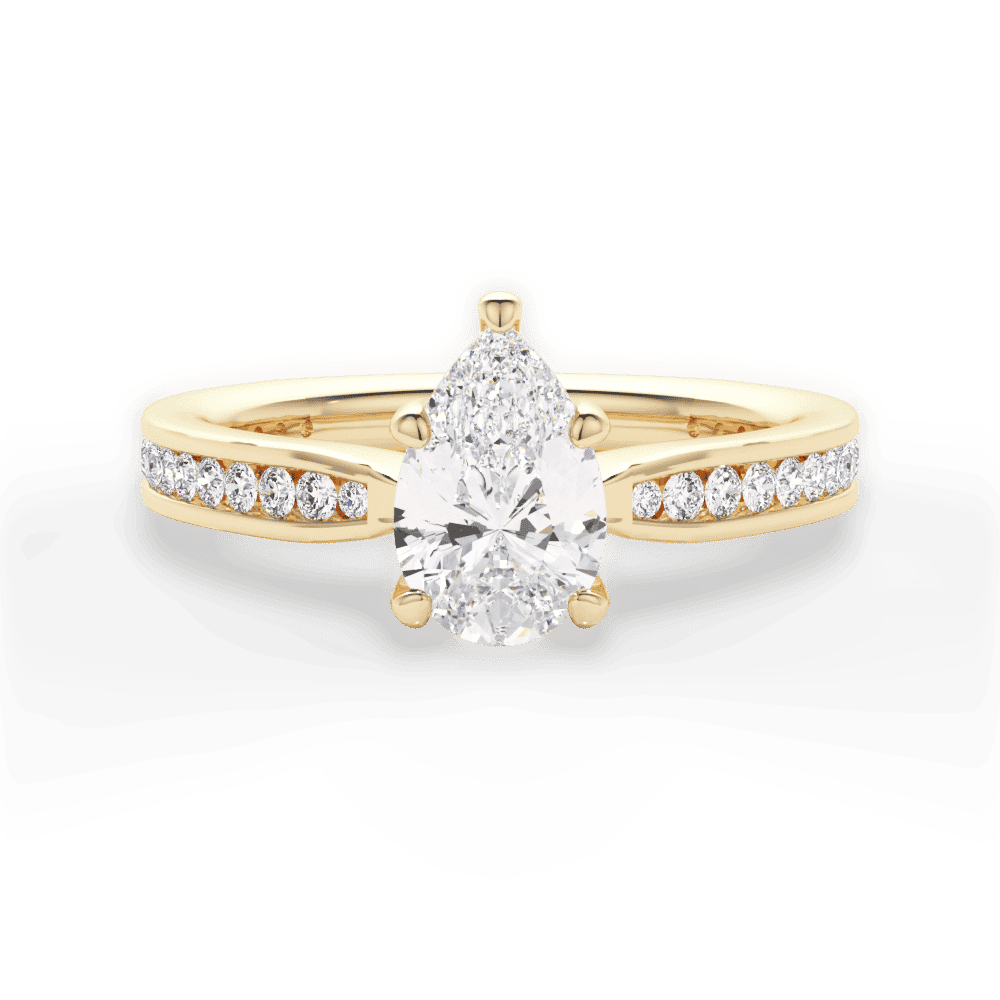 14kt Yellow Gold/18kt Yellow Gold/pear/top