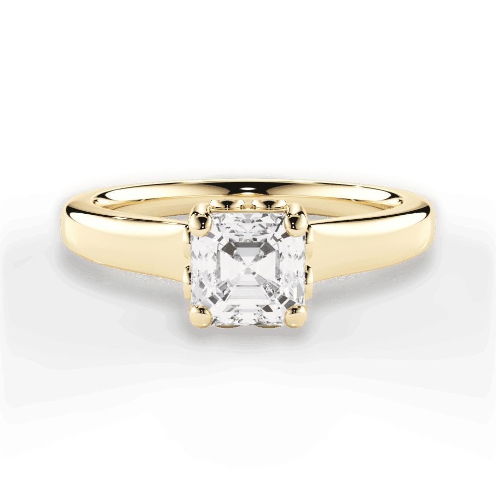 14kt Yellow Gold/18kt Yellow Gold/asscher/top