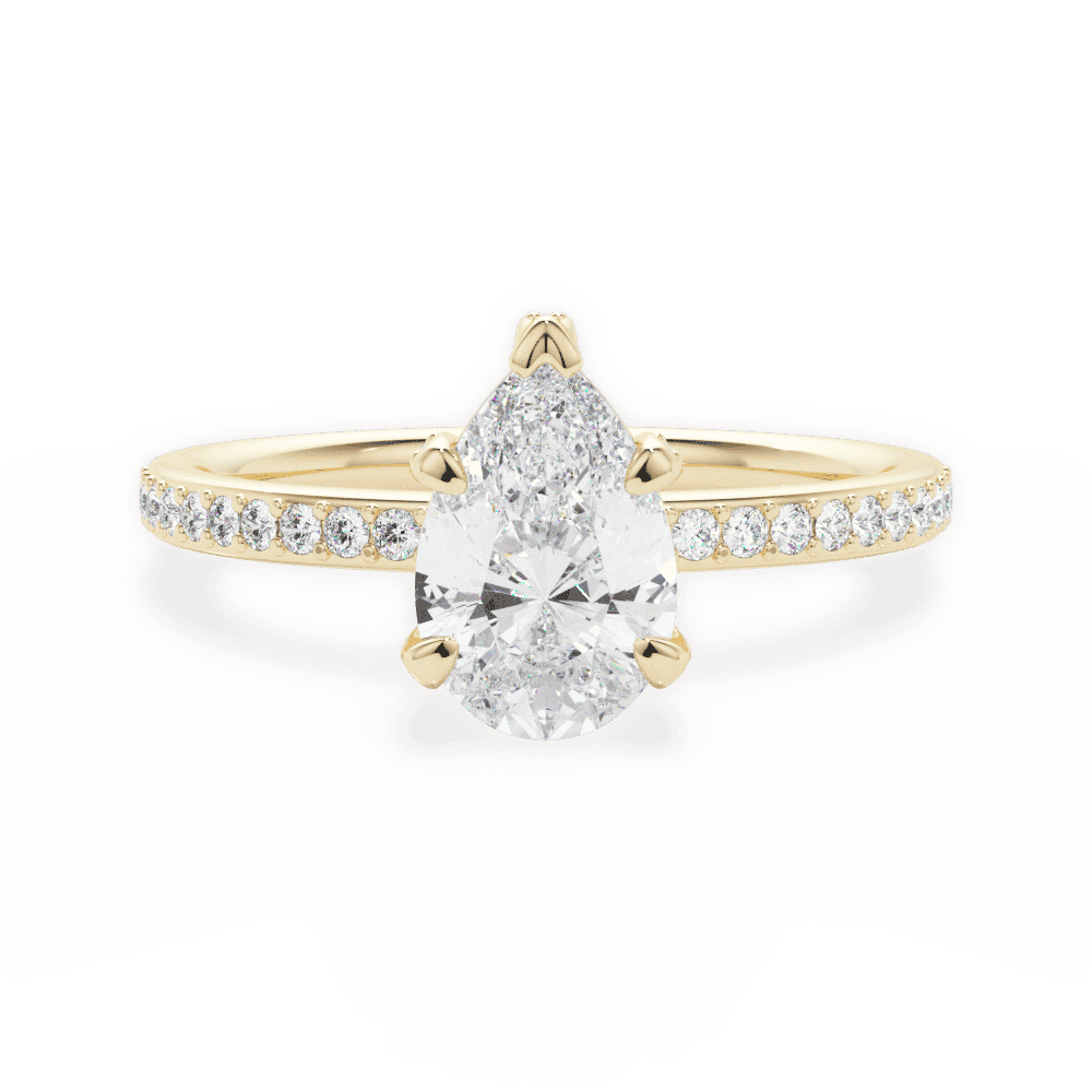 14kt Yellow Gold/18kt Yellow Gold/pear/top