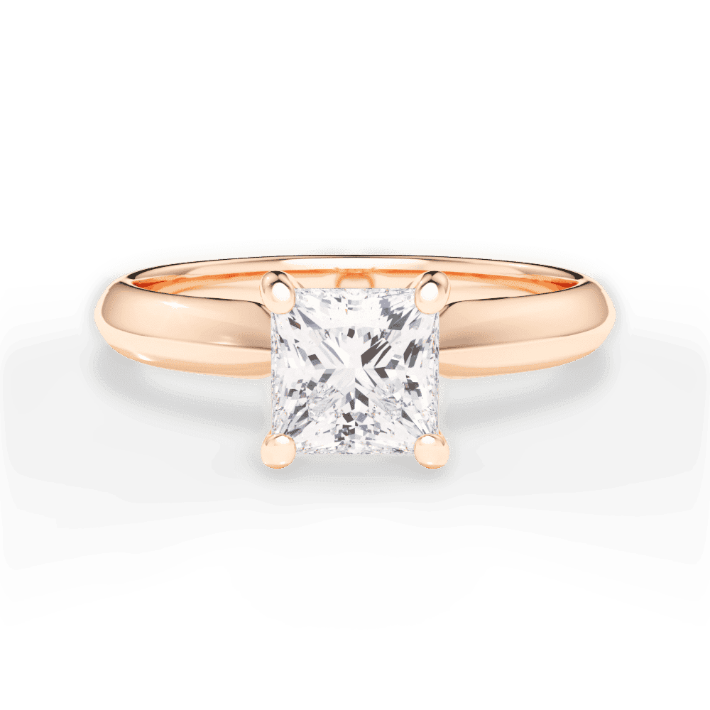 14kt Rose Gold/18kt Rose Gold/princess/top