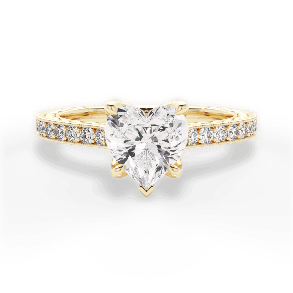 14kt Yellow Gold/18kt Yellow Gold/heart/top