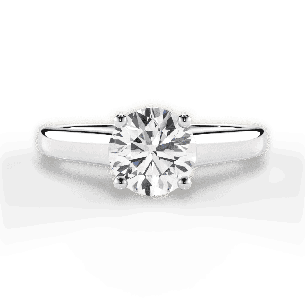 14kt White Gold/18kt White Gold/Platinum/round/top