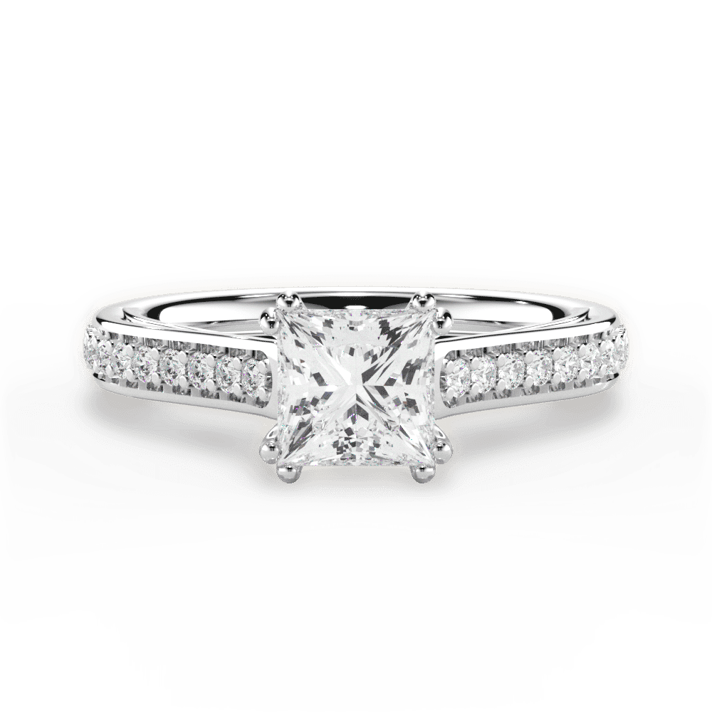 14kt White Gold/18kt White Gold/Platinum/princess/top