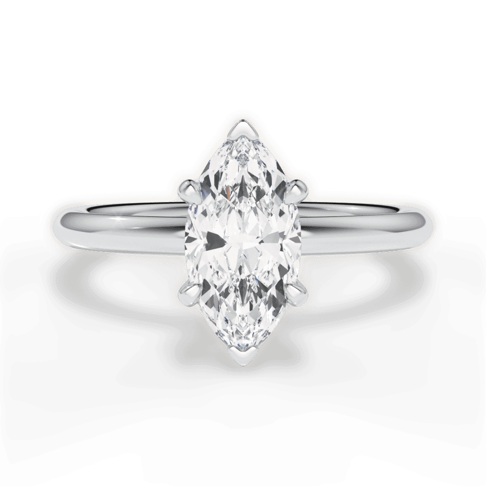 14kt White Gold/18kt White Gold/Platinum/marquise/top