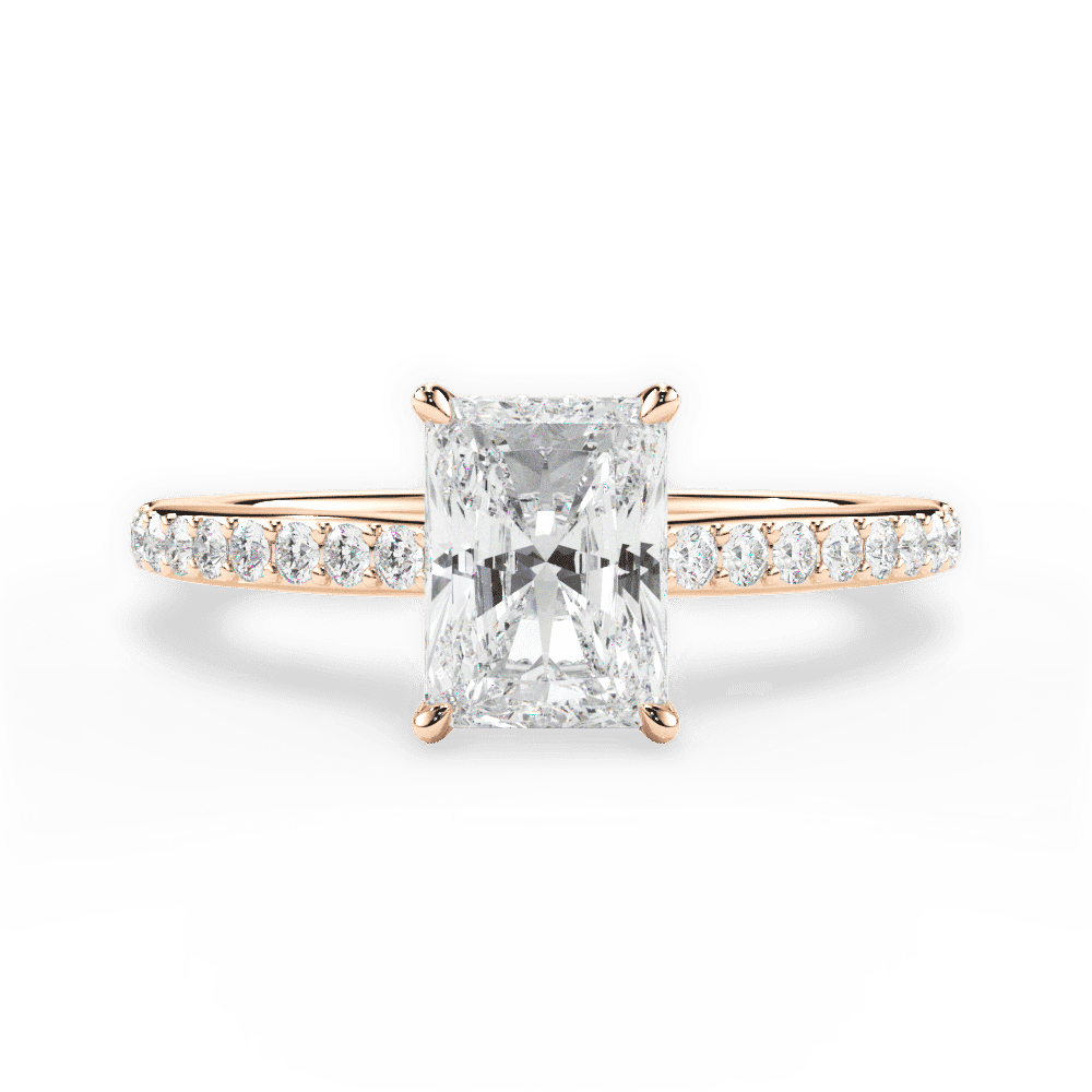 14kt Rose Gold/18kt Rose Gold/radiant/top