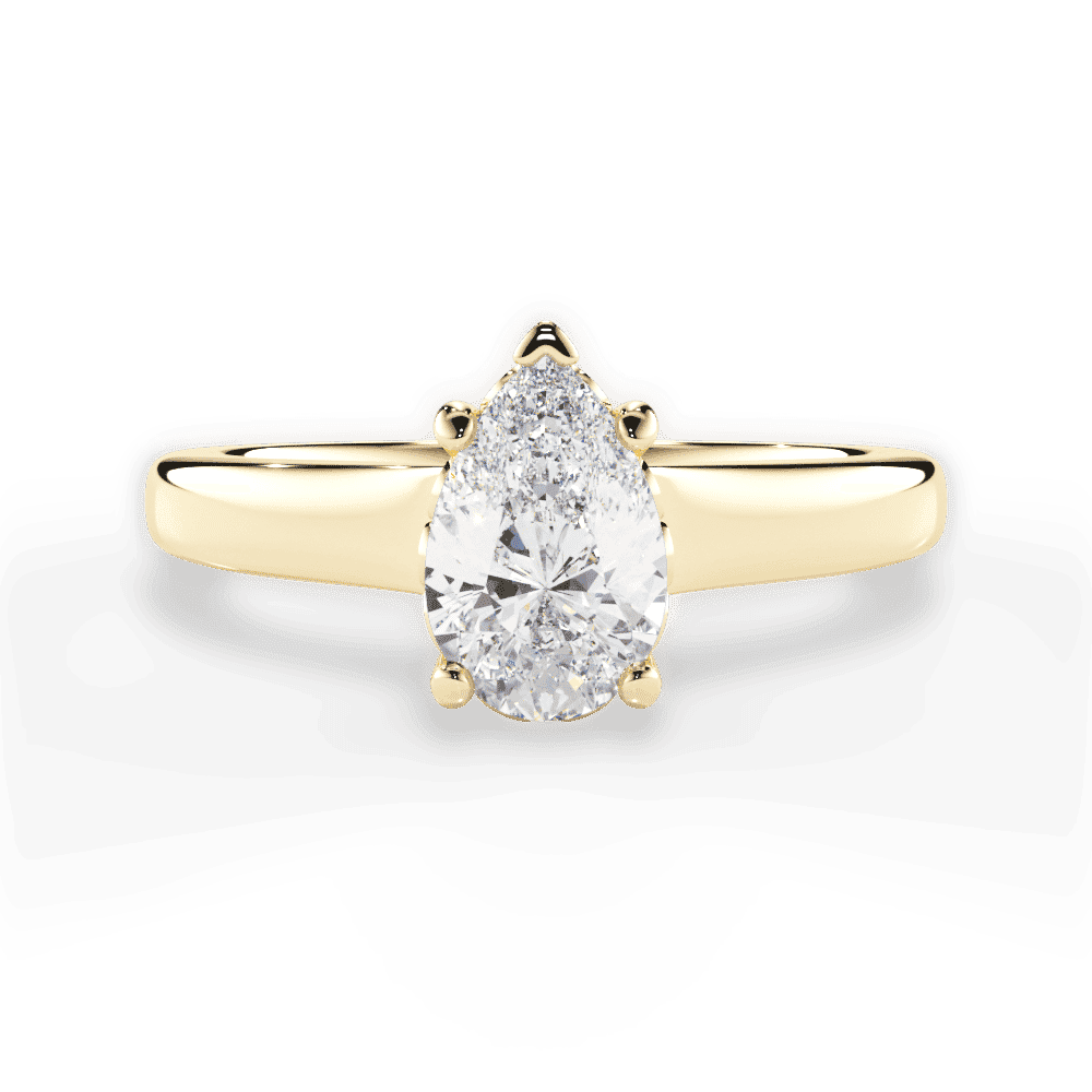 14kt Yellow Gold/18kt Yellow Gold/pear/top