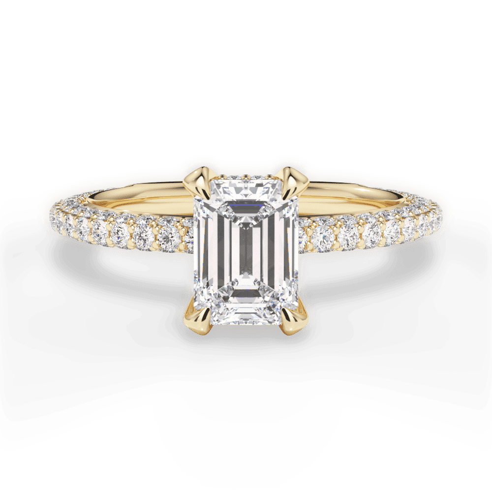 14kt Yellow Gold/18kt Yellow Gold/emerald/top