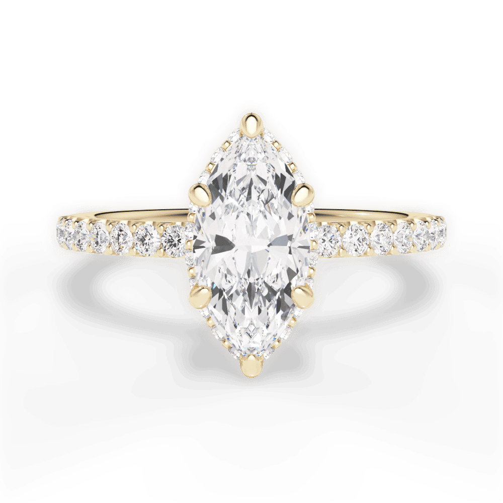 14kt Yellow Gold/18kt Yellow Gold/marquise/top