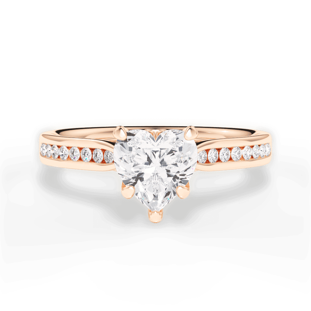 14kt Rose Gold/18kt Rose Gold/heart/top