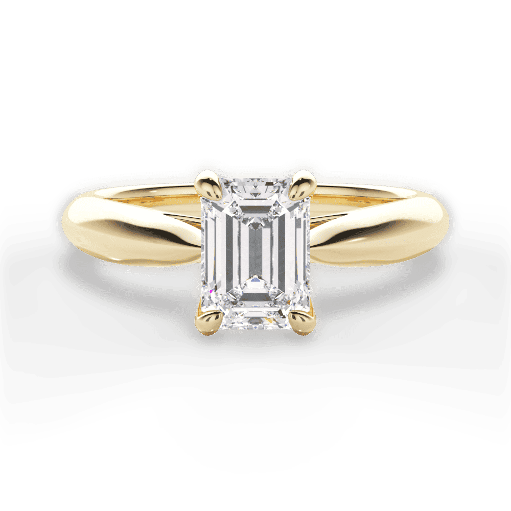 14kt Yellow Gold/18kt Yellow Gold/emerald/top