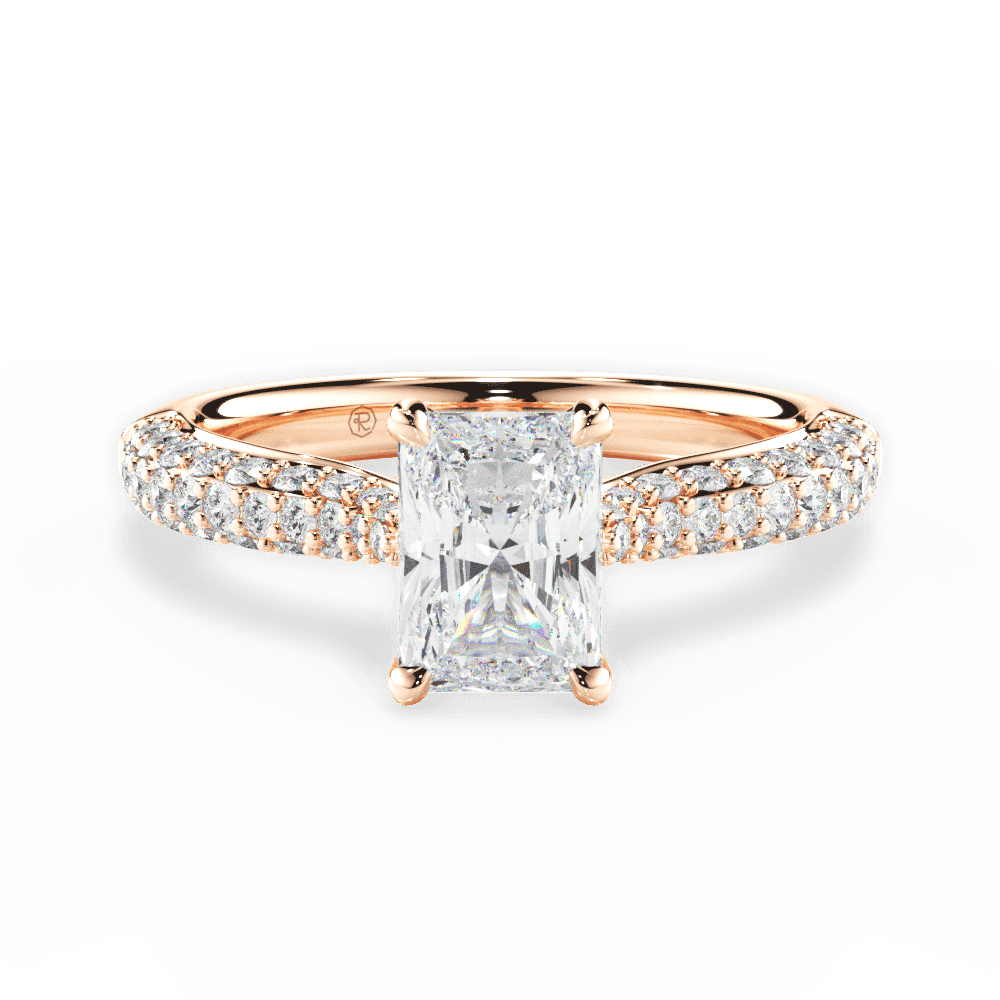 14kt Rose Gold/18kt Rose Gold/radiant/top
