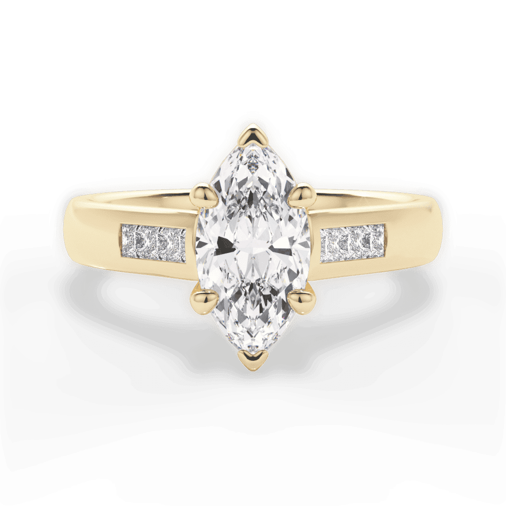 14kt Yellow Gold/18kt Yellow Gold/marquise/top