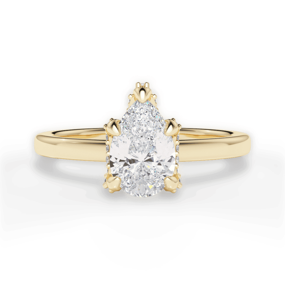 14kt Yellow Gold/18kt Yellow Gold/pear/top